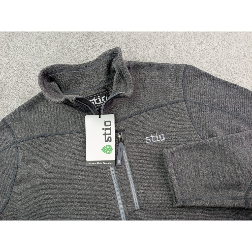 Stio Wilcox Fleece Jacket Mens XL Abyss Heather Full Zip Sweater Knit 200049-112
